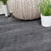 Blade Modern Plain Distressed Shimmer Hand-Woven Textured Silky Viscose Flatweave Charcoal Rug