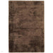 Blade Modern Plain Distressed Shimmer Hand-Woven Textured Silky Viscose Flatweave Chocolate Rug