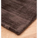 Blade Modern Plain Distressed Shimmer Hand-Woven Textured Silky Viscose Flatweave Chocolate Runner