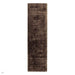 Blade Modern Plain Distressed Shimmer Hand-Woven Textured Silky Viscose Flatweave Chocolate Runner