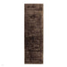 Blade Modern Plain Distressed Shimmer Hand-Woven Textured Silky Viscose Flatweave Chocolate Runner