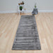 Blade Modern Plain Distressed Shimmer Hand-Woven Textured Silky Viscose Flatweave Chocolate Runner