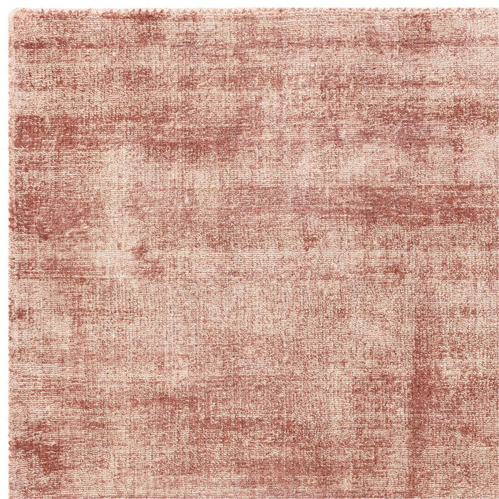 Blade Modern Plain Distressed Shimmer Hand-Woven Textured Silky Viscose Flatweave Earth Terracotta Rug