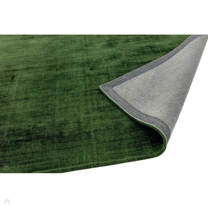 Blade Modern Plain Distressed Shimmer Hand-Woven Textured Silky Viscose Flatweave Green Rug