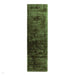 Blade Modern Plain Distressed Shimmer Hand-Woven Textured Silky Viscose Flatweave Green Runner