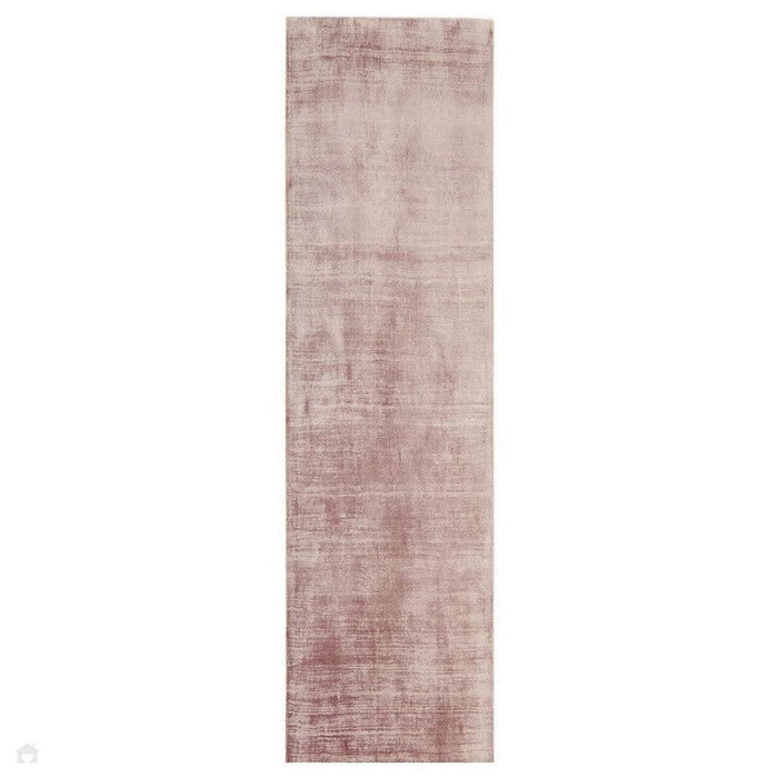 Blade Modern Plain Distressed Shimmer Hand-Woven Textured Silky Viscose Flatweave Heather Runner