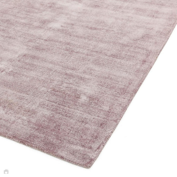 Blade Modern Plain Distressed Shimmer Hand-Woven Textured Silky Viscose Flatweave Heather Runner