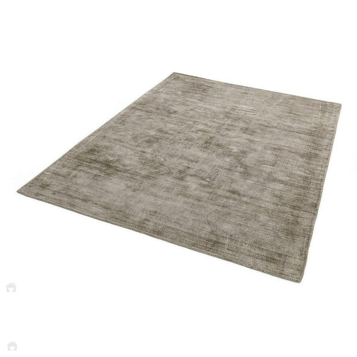 Blade Modern Plain Distressed Shimmer Hand-Woven Textured Silky Viscose Flatweave Moleskin Rug