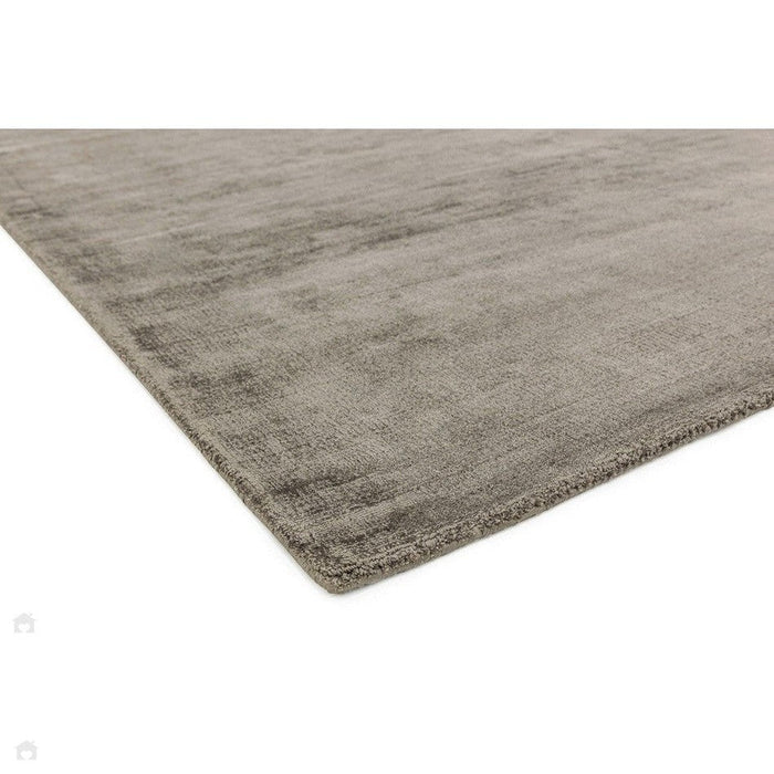 Blade Modern Plain Distressed Shimmer Hand-Woven Textured Silky Viscose Flatweave Moleskin Rug