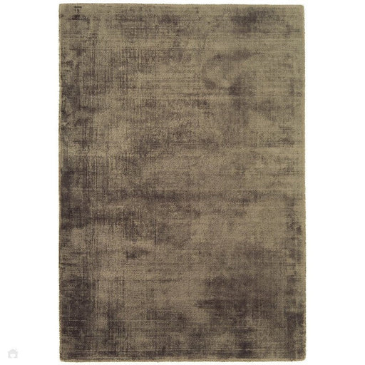 Blade Modern Plain Distressed Shimmer Hand-Woven Textured Silky Viscose Flatweave Moleskin Rug