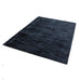 Blade Modern Plain Distressed Shimmer Hand-Woven Textured Silky Viscose Flatweave Navy Rug