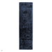 Blade Modern Plain Distressed Shimmer Hand-Woven Textured Silky Viscose Flatweave Navy Runner