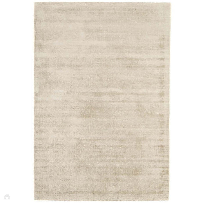 Blade Modern Plain Distressed Shimmer Hand-Woven Textured Silky Viscose Flatweave Putty Rug