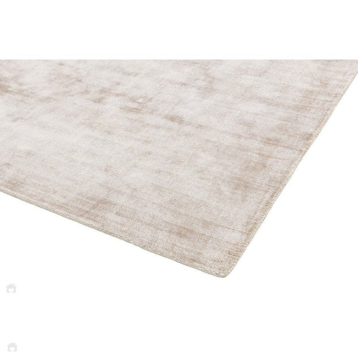 Blade Modern Plain Distressed Shimmer Hand-Woven Textured Silky Viscose Flatweave Putty Rug