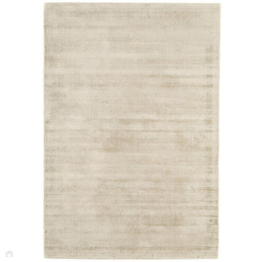 Blade Modern Plain Distressed Shimmer Hand-Woven Textured Silky Viscose Flatweave Putty Rug