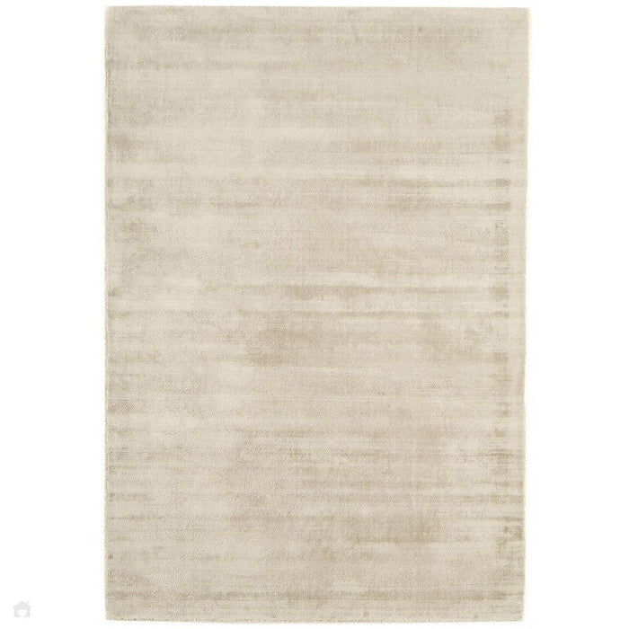 Blade Modern Plain Distressed Shimmer Hand-Woven Textured Silky Viscose Flatweave Putty Rug