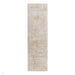 Blade Modern Plain Distressed Shimmer Hand-Woven Textured Silky Viscose Flatweave Putty Runner