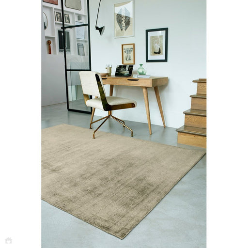 Blade Modern Plain Distressed Shimmer Hand-Woven Textured Silky Viscose Flatweave Sage Rug