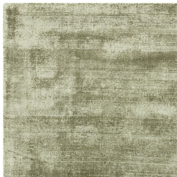 Blade Modern Plain Distressed Shimmer Hand-Woven Textured Silky Viscose Flatweave Sage Rug