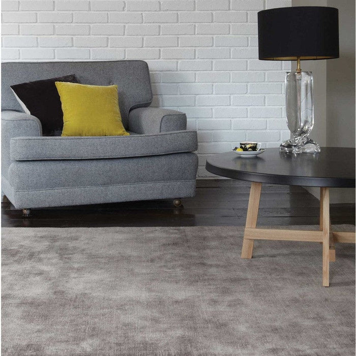 Blade Modern Plain Distressed Shimmer Hand-Woven Textured Silky Viscose Flatweave Silver Rug