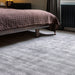 Blade Modern Plain Distressed Shimmer Hand-Woven Textured Silky Viscose Flatweave Silver Rug