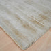 Blade Modern Plain Distressed Shimmer Hand-Woven Textured Silky Viscose Flatweave Soft Gold/Beige Runner