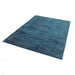 Blade Modern Plain Distressed Shimmer Hand-Woven Textured Silky Viscose Flatweave Teal Rug