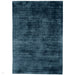 Blade Modern Plain Distressed Shimmer Hand-Woven Textured Silky Viscose Flatweave Teal Rug