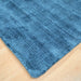 Blade Modern Plain Distressed Shimmer Hand-Woven Textured Silky Viscose Flatweave Teal Runner