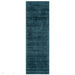 Blade Modern Plain Distressed Shimmer Hand-Woven Textured Silky Viscose Flatweave Teal Runner