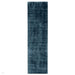 Blade Modern Plain Distressed Shimmer Hand-Woven Textured Silky Viscose Flatweave Teal Runner