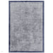 Blade Slim Border Modern Plain Distressed Shimmer Hand-Woven Textured Silky Viscose Flatweave Airforce Blue/Navy Border Rug