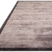 Blade Slim Border Modern Plain Distressed Shimmer Hand-Woven Textured Silky Viscose Flatweave Moleskin/Charcoal Border Rug