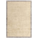 Blade Slim Border Modern Plain Distressed Shimmer Hand-Woven Textured Silky Viscose Flatweave Putty/Silver Border Rug