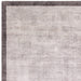 Blade Slim Border Modern Plain Distressed Shimmer Hand-Woven Textured Silky Viscose Flatweave Silver/Grey Border Rug