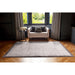 Blade Slim Border Modern Plain Distressed Shimmer Hand-Woven Textured Silky Viscose Flatweave Silver/Grey Border Rug