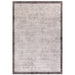 Blade Slim Border Modern Plain Distressed Shimmer Hand-Woven Textured Silky Viscose Flatweave Silver/Grey Border Rug