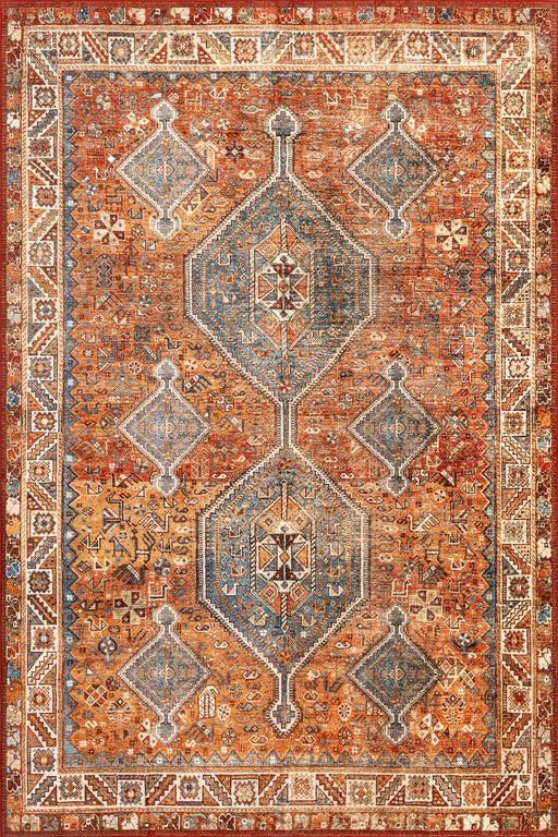 Blaise Medallion Washable Area Rug 160x230 cm Rust