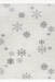 Tappeto Blanche Snowflake con nappe 120x180 cm Grigio chiaro