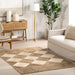 Bleached Jute Trellis Area Rug Natural 160 cm x 230 cm