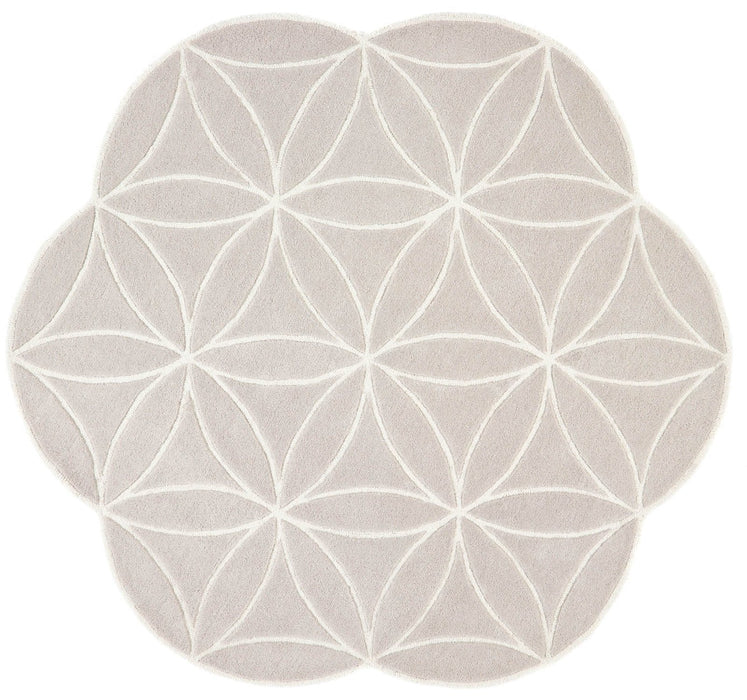 Bloom Grey Round Rug