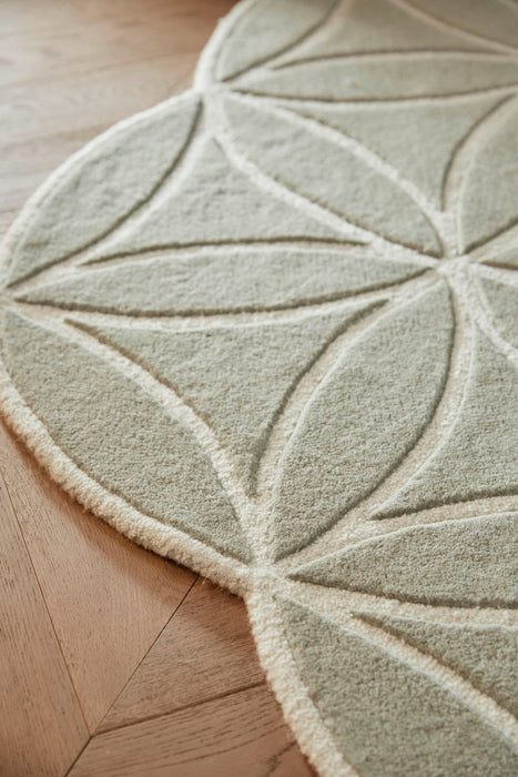 Bloom Soft Green Round Rug