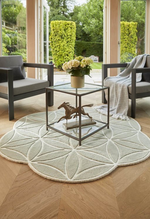 Bloom Soft Green Round Rug