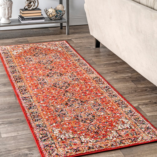 Blossom Emblem Area Rug 120x180 cm Dark Orange