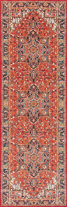 Blossom Emblem Area Rug 120x180 cm Dark Orange