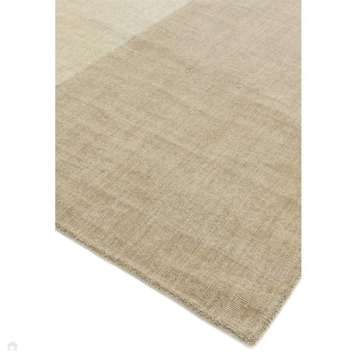 Blox Modern Plain Geometric Hand-Woven Textured Low-Pile Wool Copper/Beige/Cream Rug