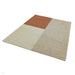 Blox Modern Plain Geometric Hand-Woven Textured Low-Pile Wool Copper/Beige/Cream Rug