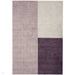 Blox Modern Plain Geometric Hand-Woven Textured Low-Pile Wool Heather/Purple/Grey Rug