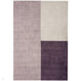 Blox Modern Plain Geometric Hand-Woven Textured Low-Pile Wool Heather/Purple/Grey Rug