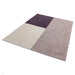 Blox Modern Plain Geometric Hand-Woven Textured Low-Pile Wool Heather/Purple/Grey Rug